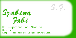 szabina fabi business card